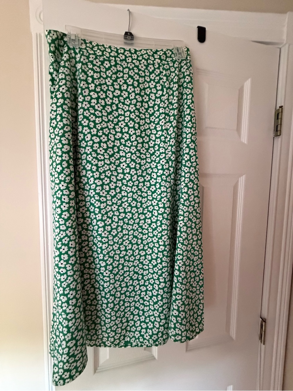 Floral Green Midi Skirt